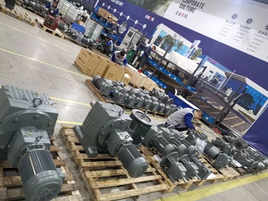 Bộ giảm tốc bánh răng xoắn Wanshsin F Series Ac Động cơ bánh răng côn điện cho băng tải